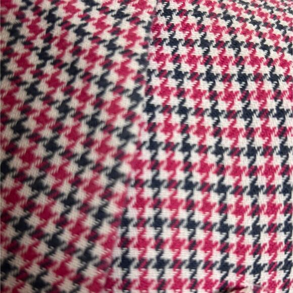 Talbots Double Breasted Pink Houndstooth Blazer 2P Plaid Jacket - Picture 2 of 13